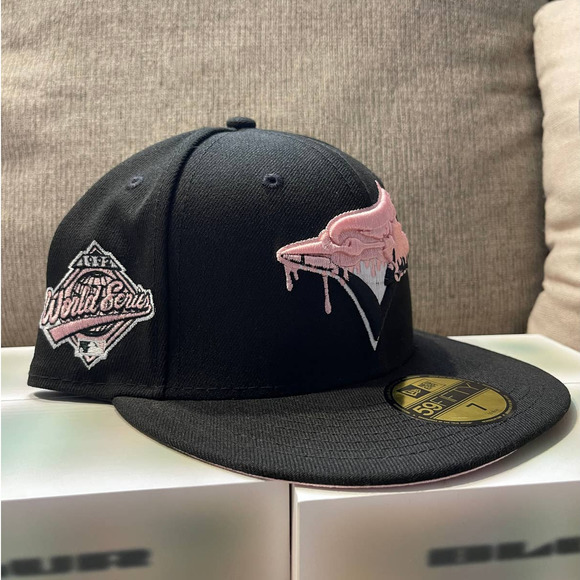 New Era Other - SIZE 7 1992 Toronto World Series Blue Jays Paint Drip Pink